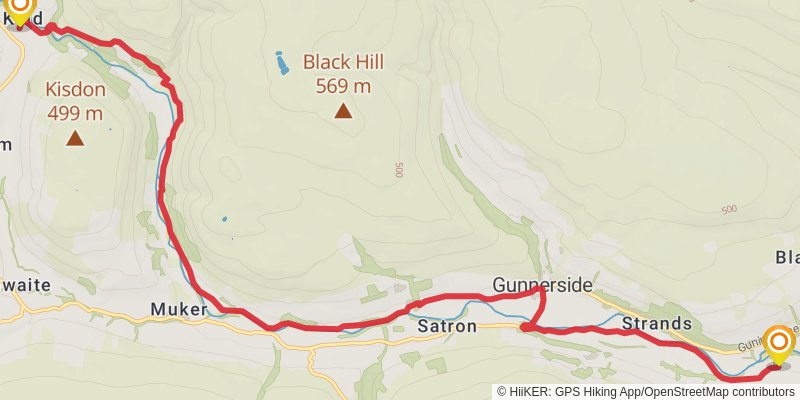 Three Dales via Dales Way stage 6 Map
