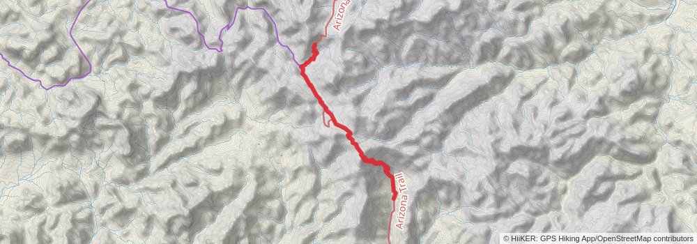 Arizona Trail stage 31 Map