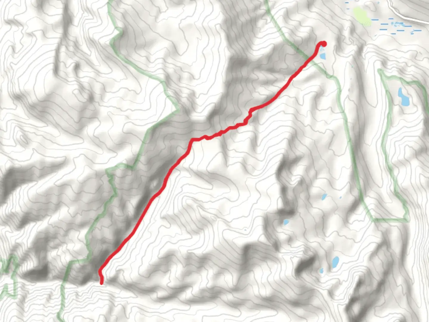 An image depicting the trail Aspen - Norrie Trail and its surrounding area.