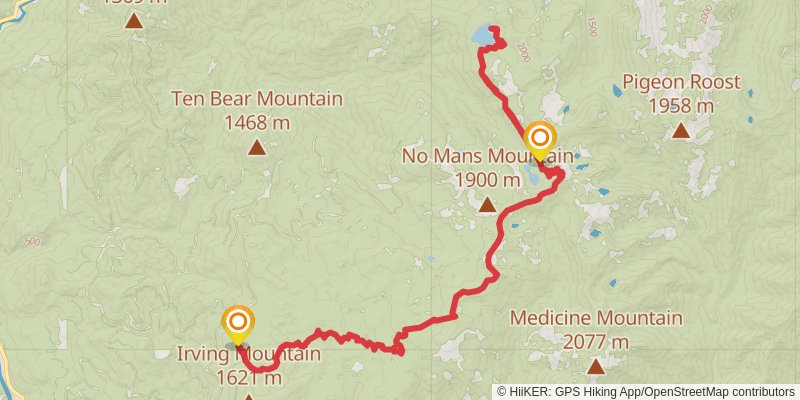 Ukonom Lake, Cuddihy Lakes and Onemile Lake via Stanshaw Trail stage 3 Map