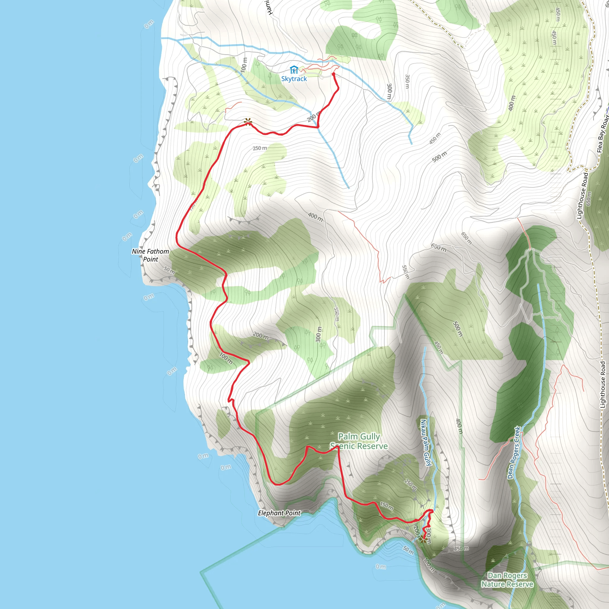 Nīkau Palm Gully Scenic Reserve Walk mobile static map