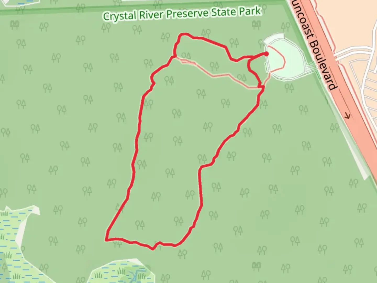 An image depicting the trail Churchhouse Hammock Loop Trail and its surrounding area.