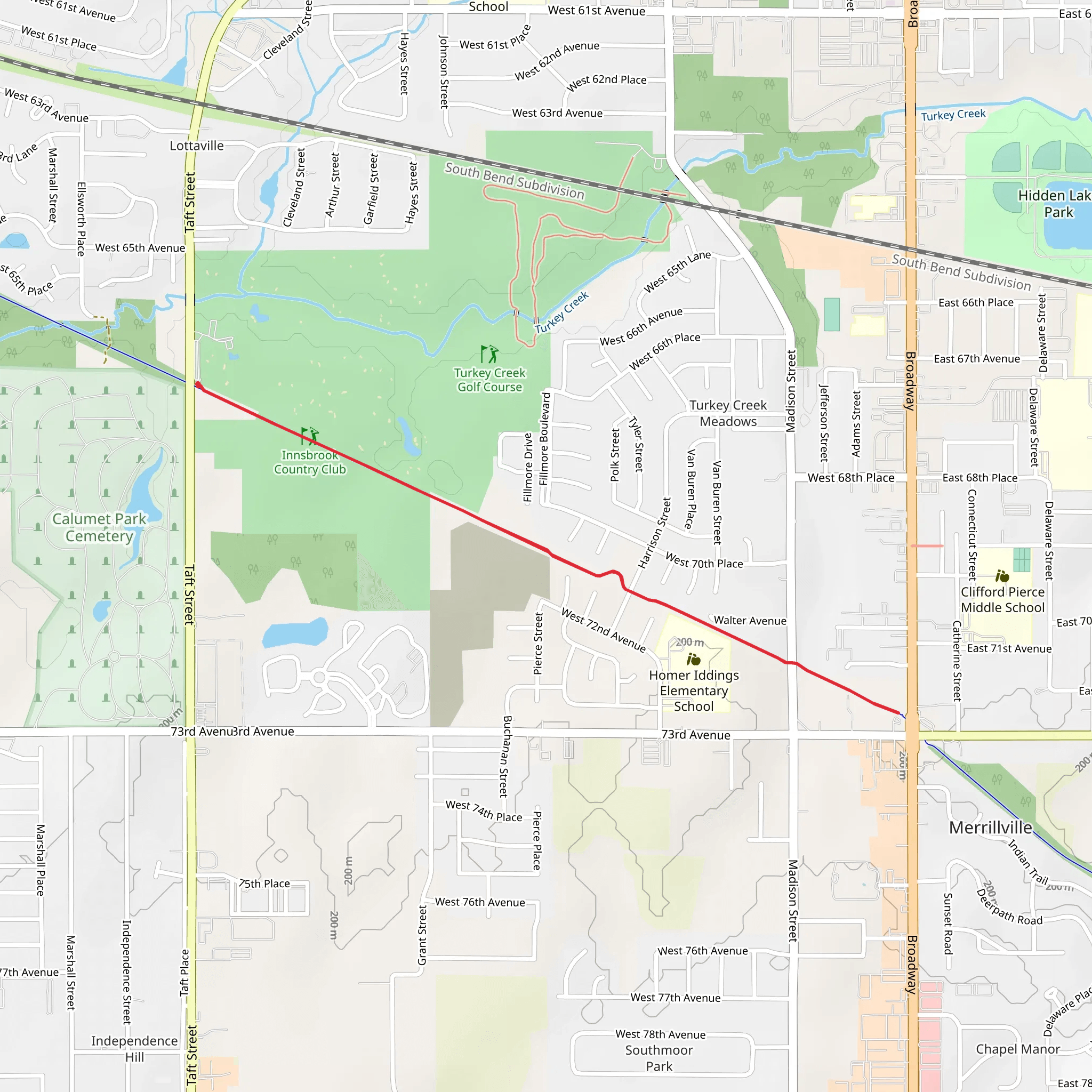 Chesapeake and Ohio Greenway Short mobile static map