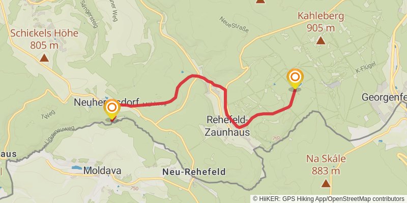 Kammweg Erzgebirge - Vogtland alt 1 Map