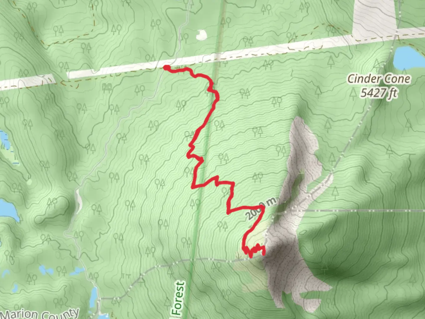An image depicting the trail Olallie Butte Trail and its surrounding area.
