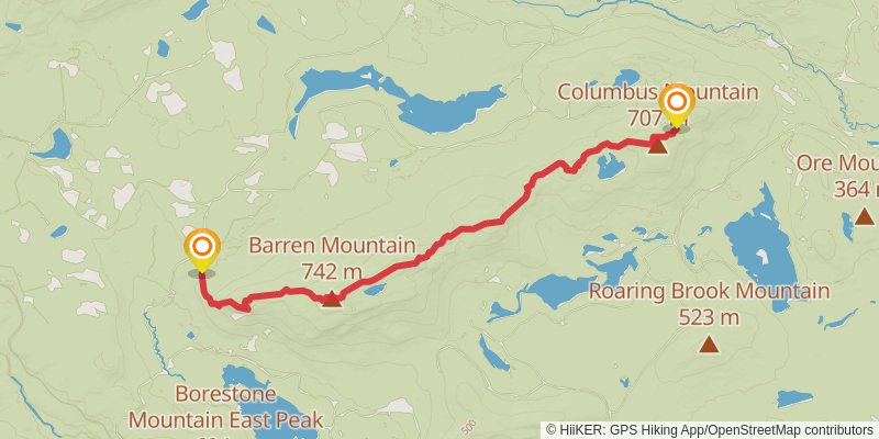 Appalachian Trail - Maine stage 18 Map