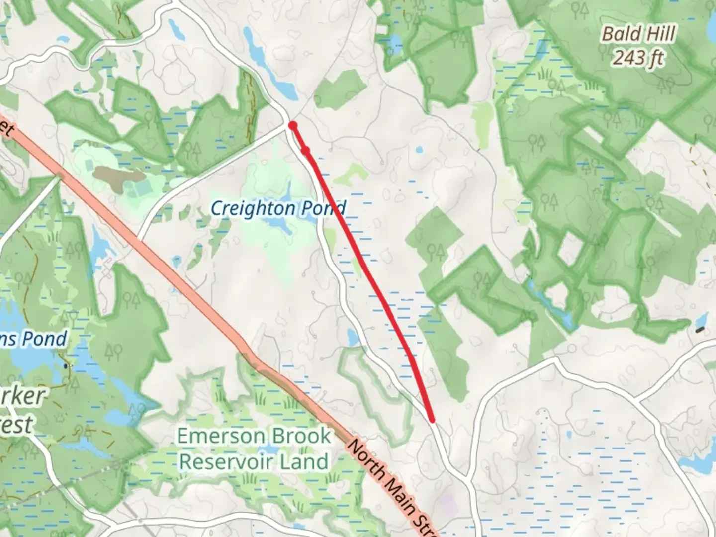 An image depicting the trail Essex Railroad Rail Trail and its surrounding area.