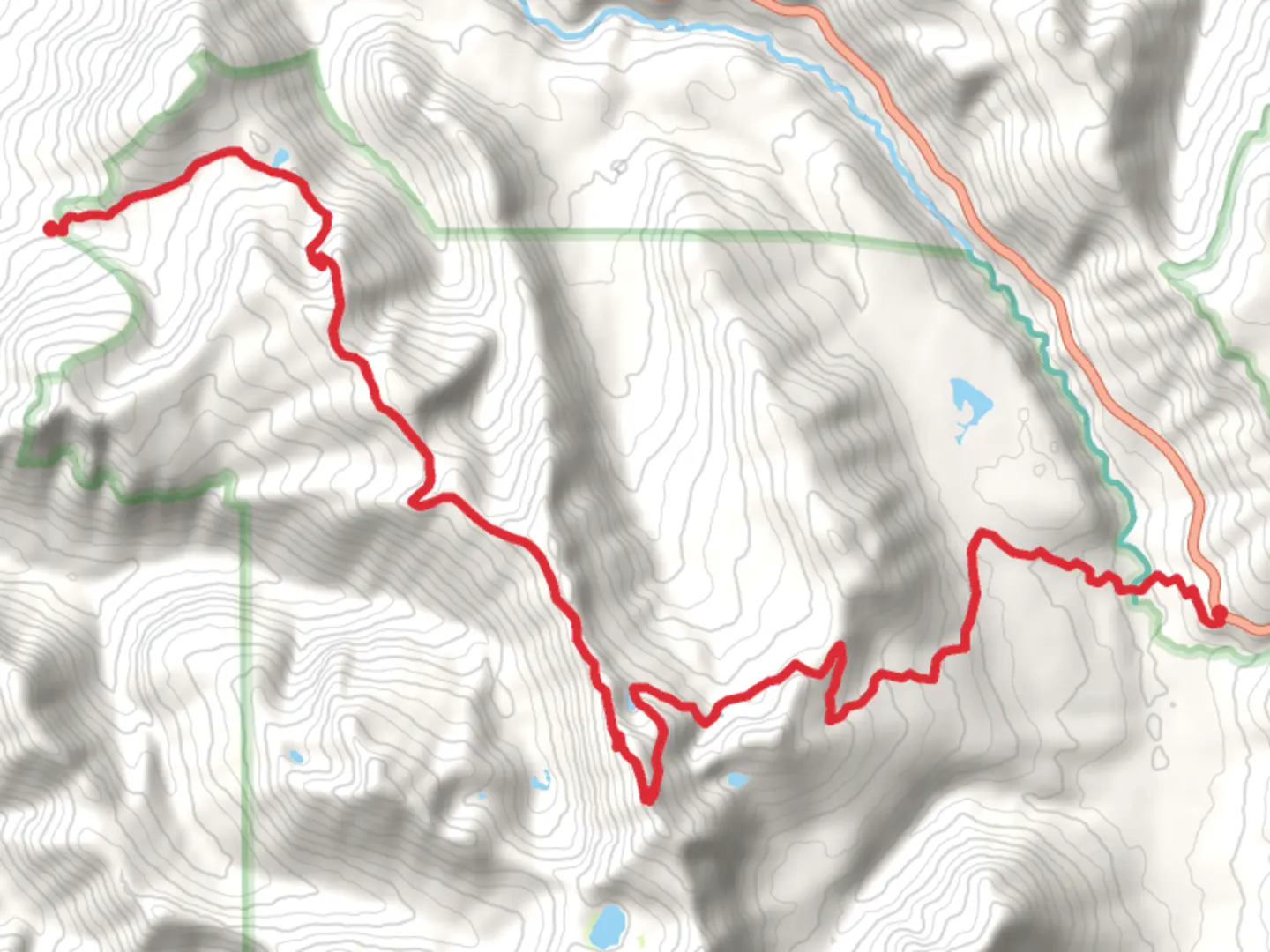 An image depicting the trail Coal Creek Mountain and Clear Lost Trail and its surrounding area.