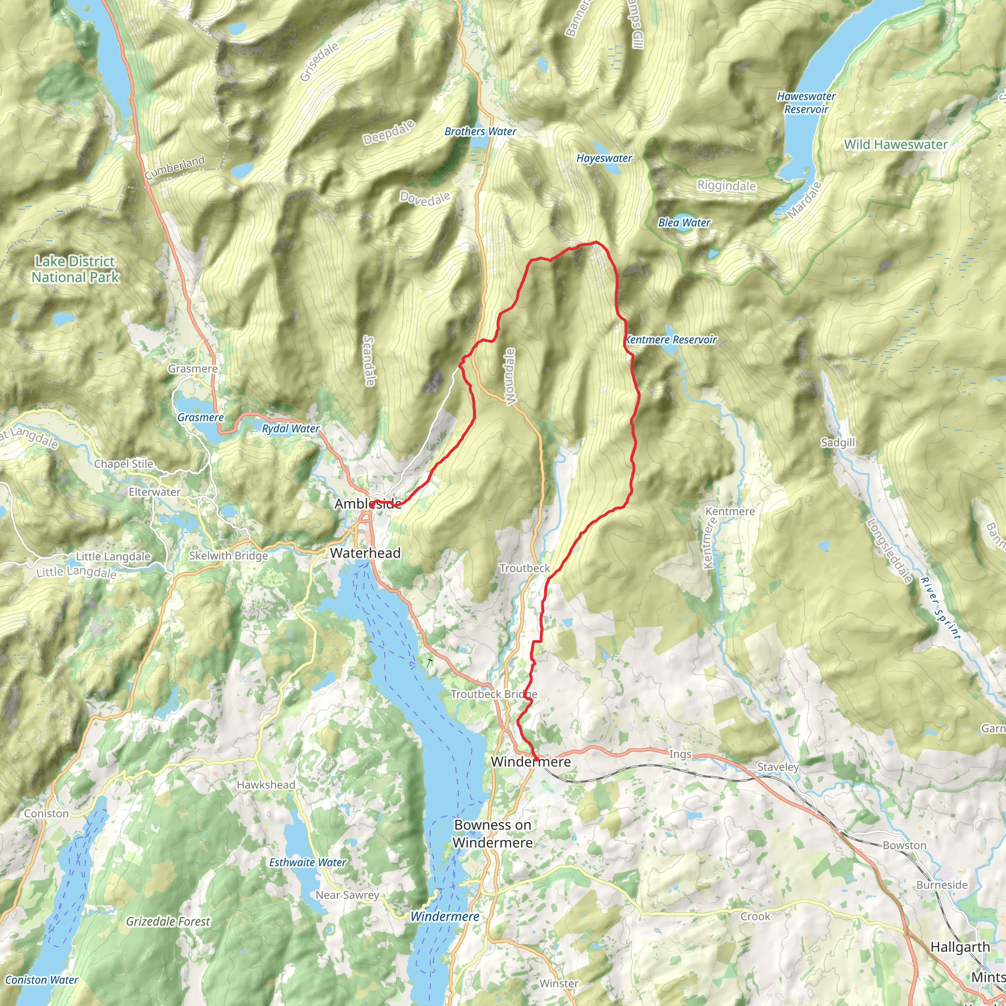 A Troutbeck horseshoe mobile static map