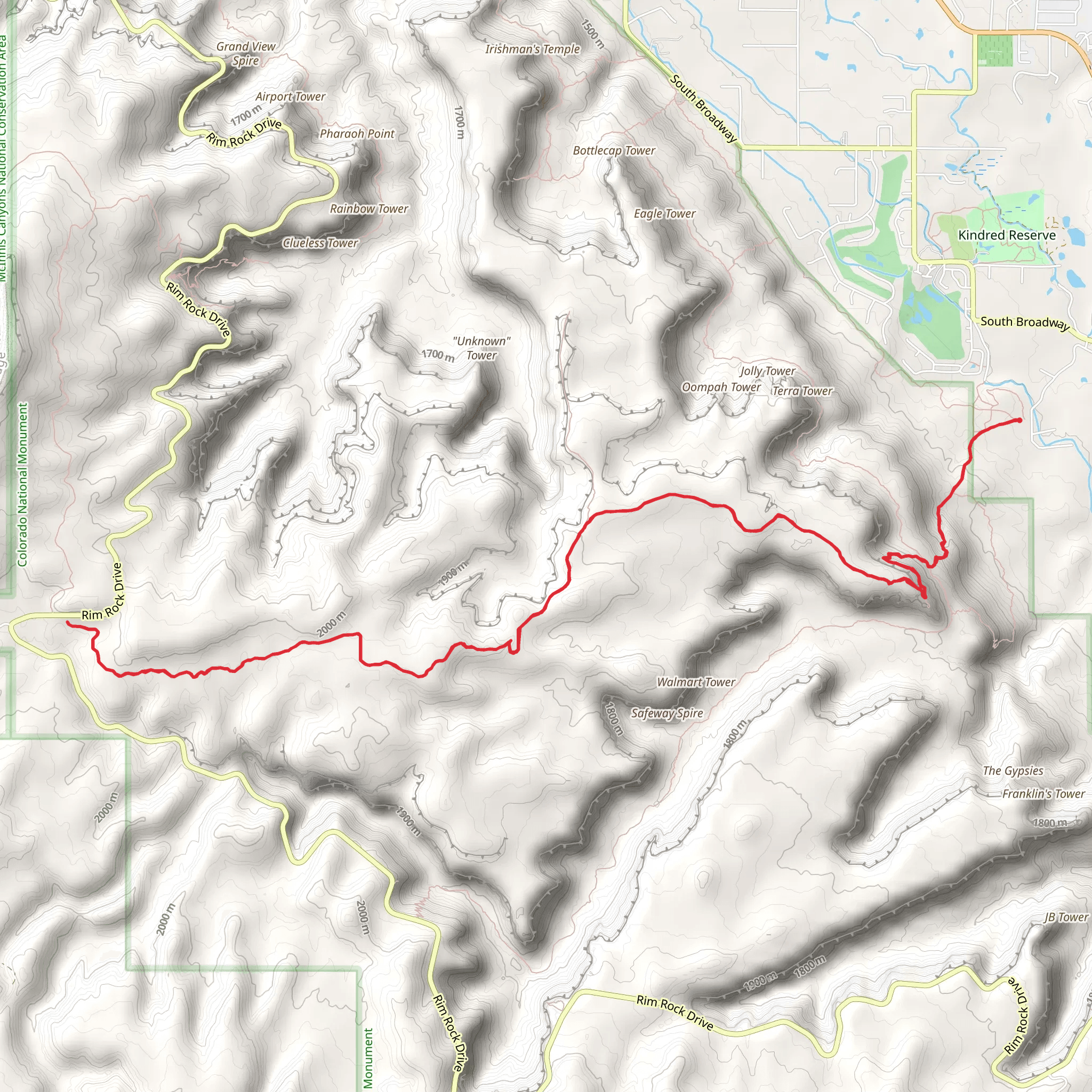 Liberty Cap Trail mobile static map