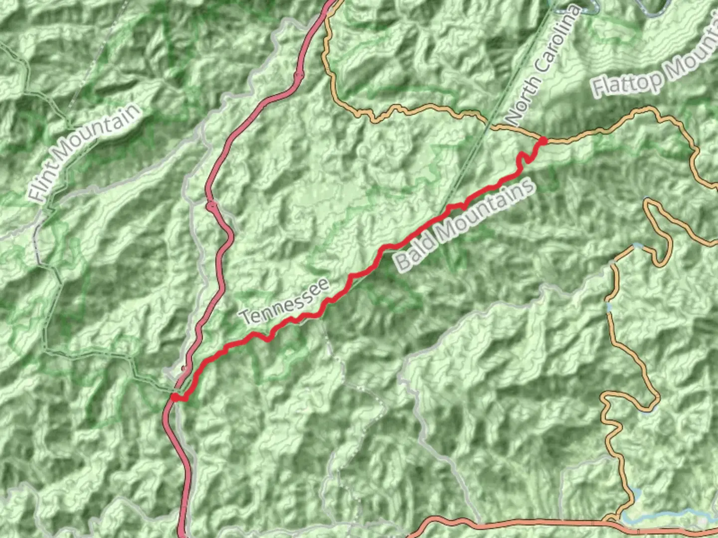 An image depicting the trail Big Bald, Little Bald and High Rocks - Appalachian Trail and its surrounding area.