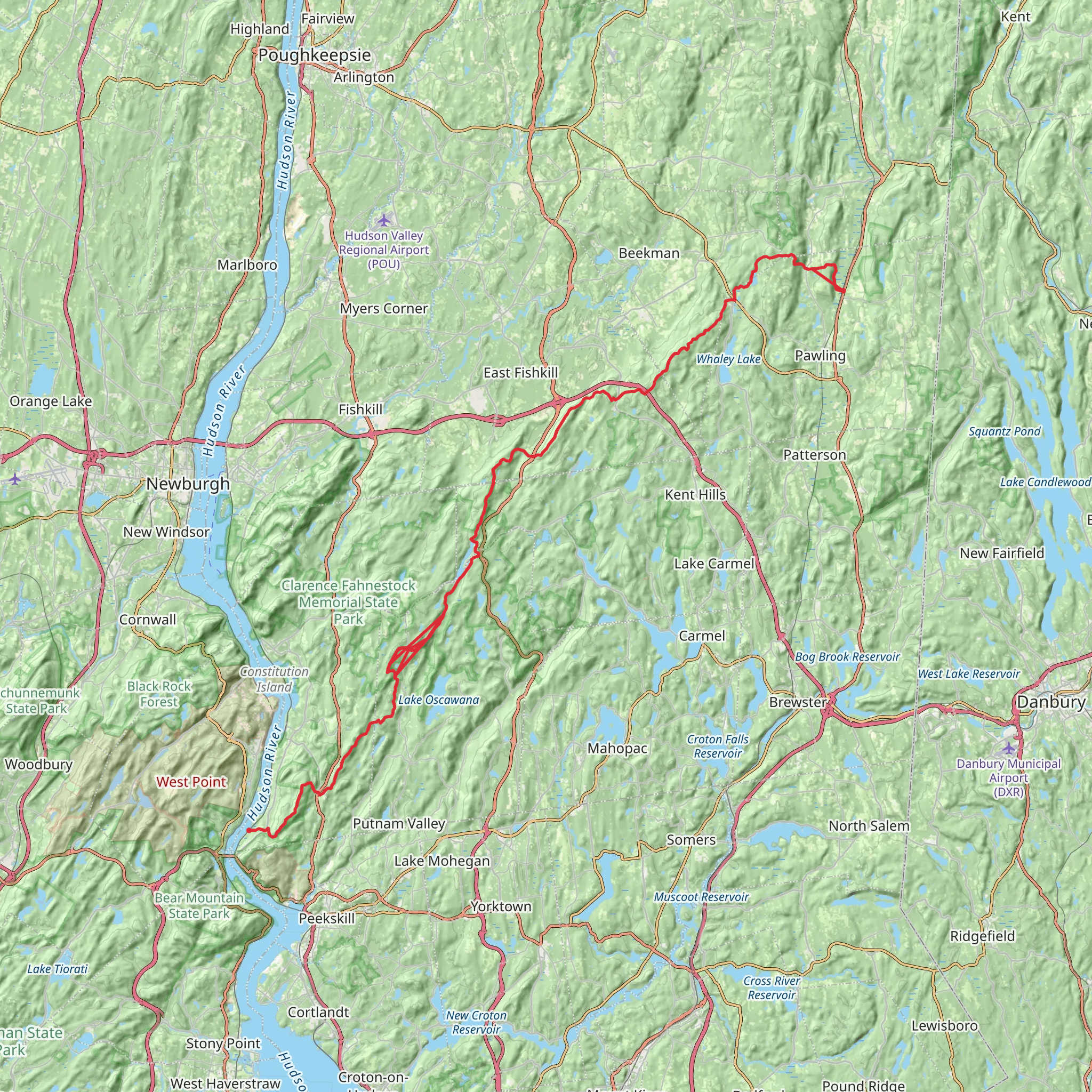 Hurd Corner to Manitou via Appalachian Trail mobile static map
