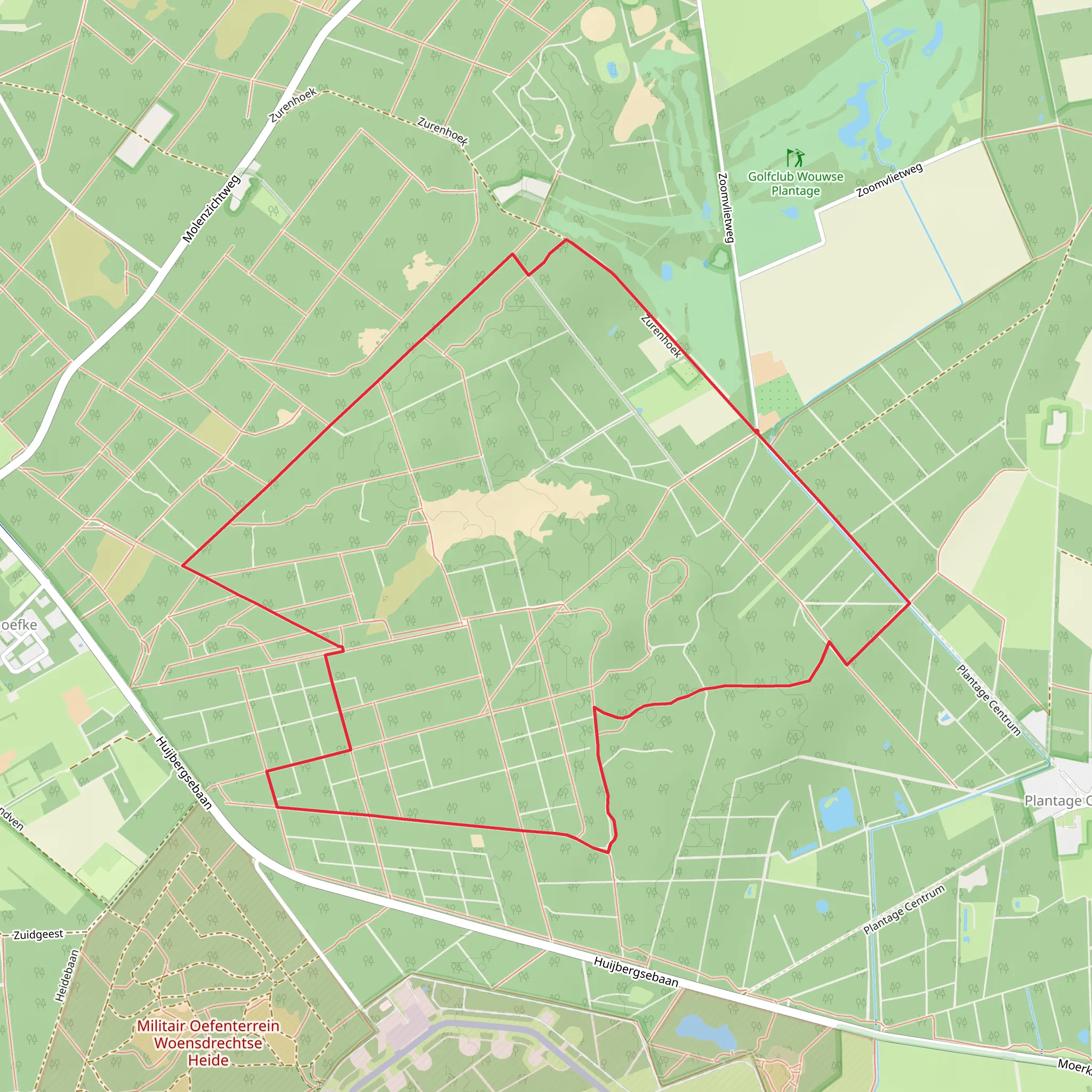 Woeste Gedeelte, Buitengebint and Zurenhoek Loop mobile static map