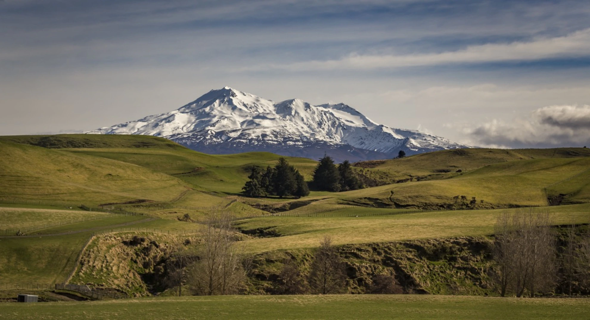 An image depicting the trail Round the Mountain Track and its surrounding area.