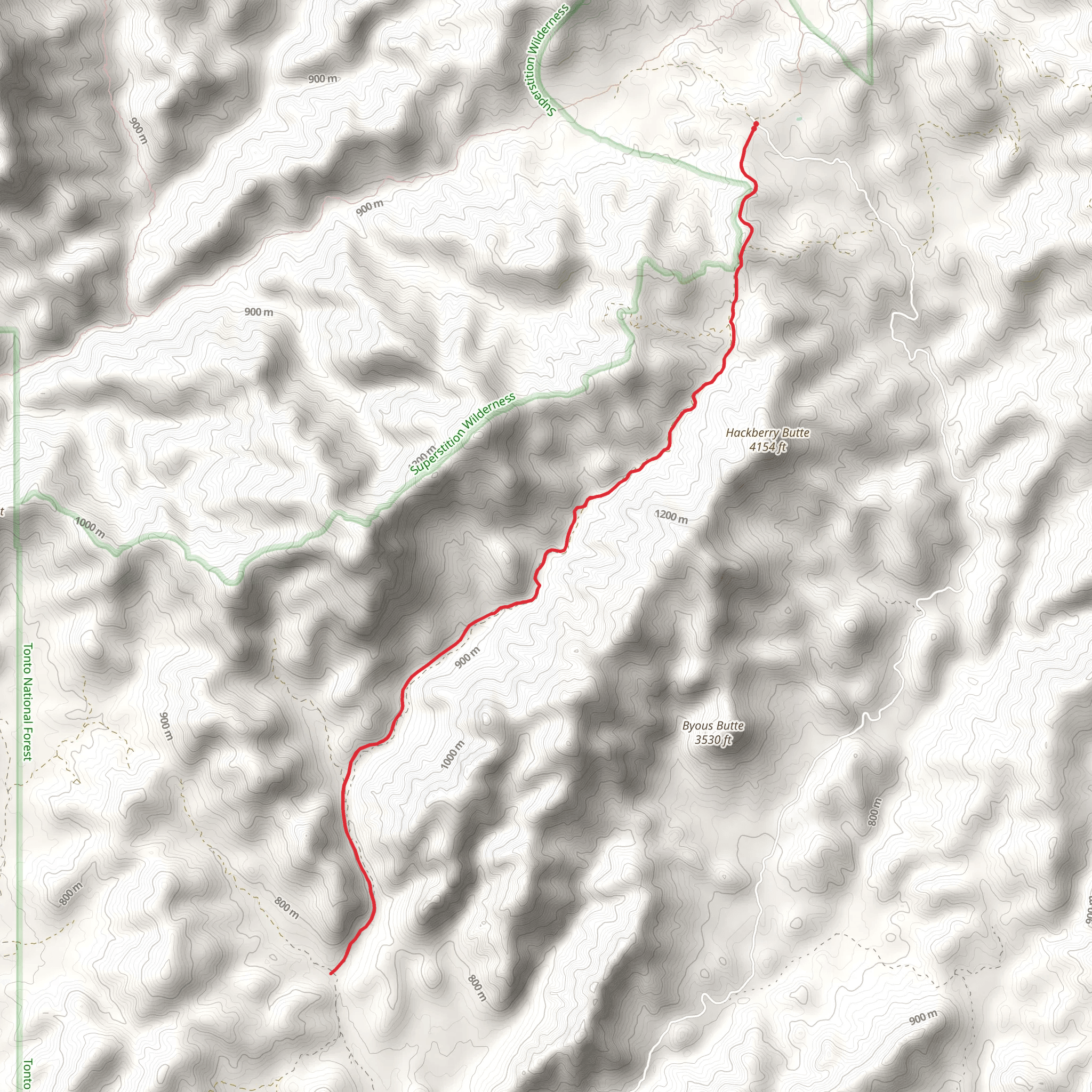 Millsite Trail mobile static map