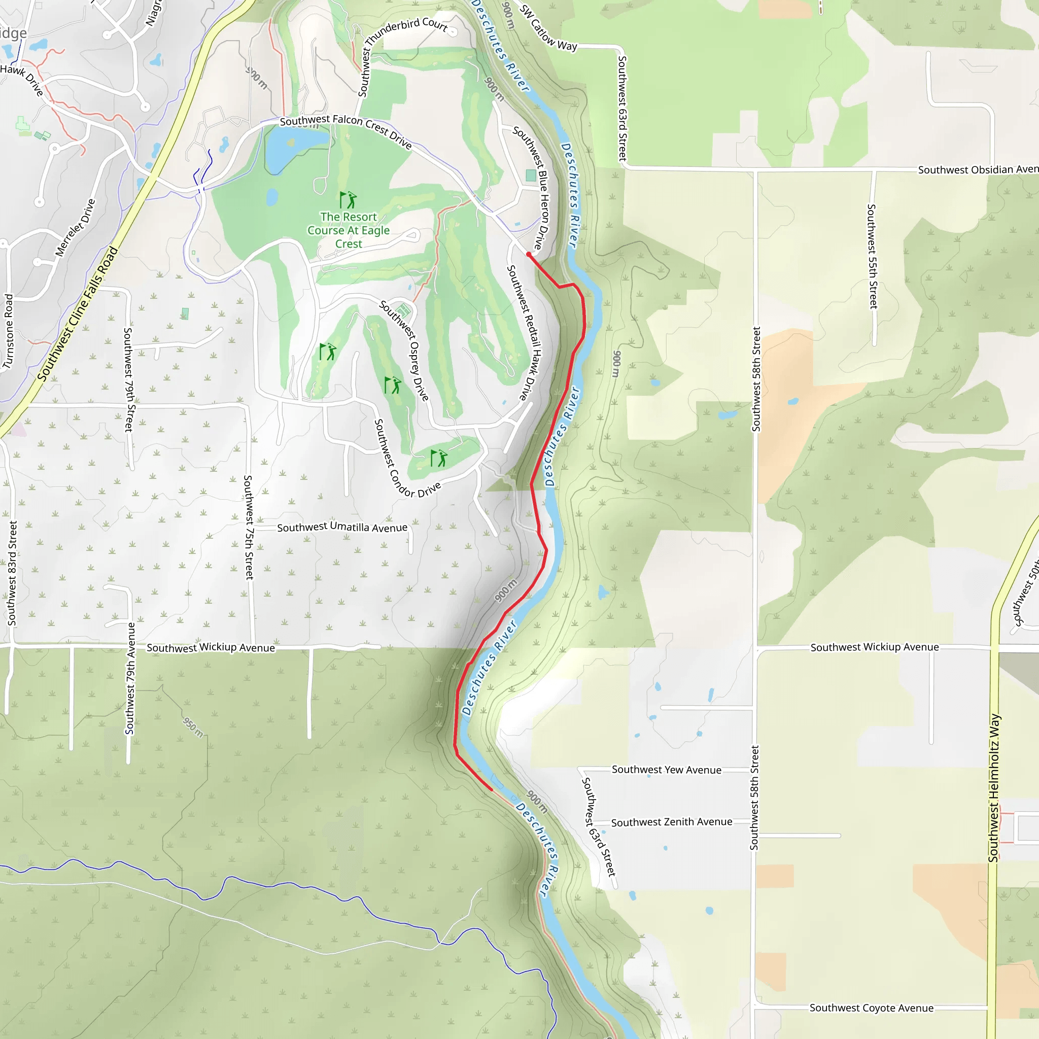 Deschutes River mobile static map