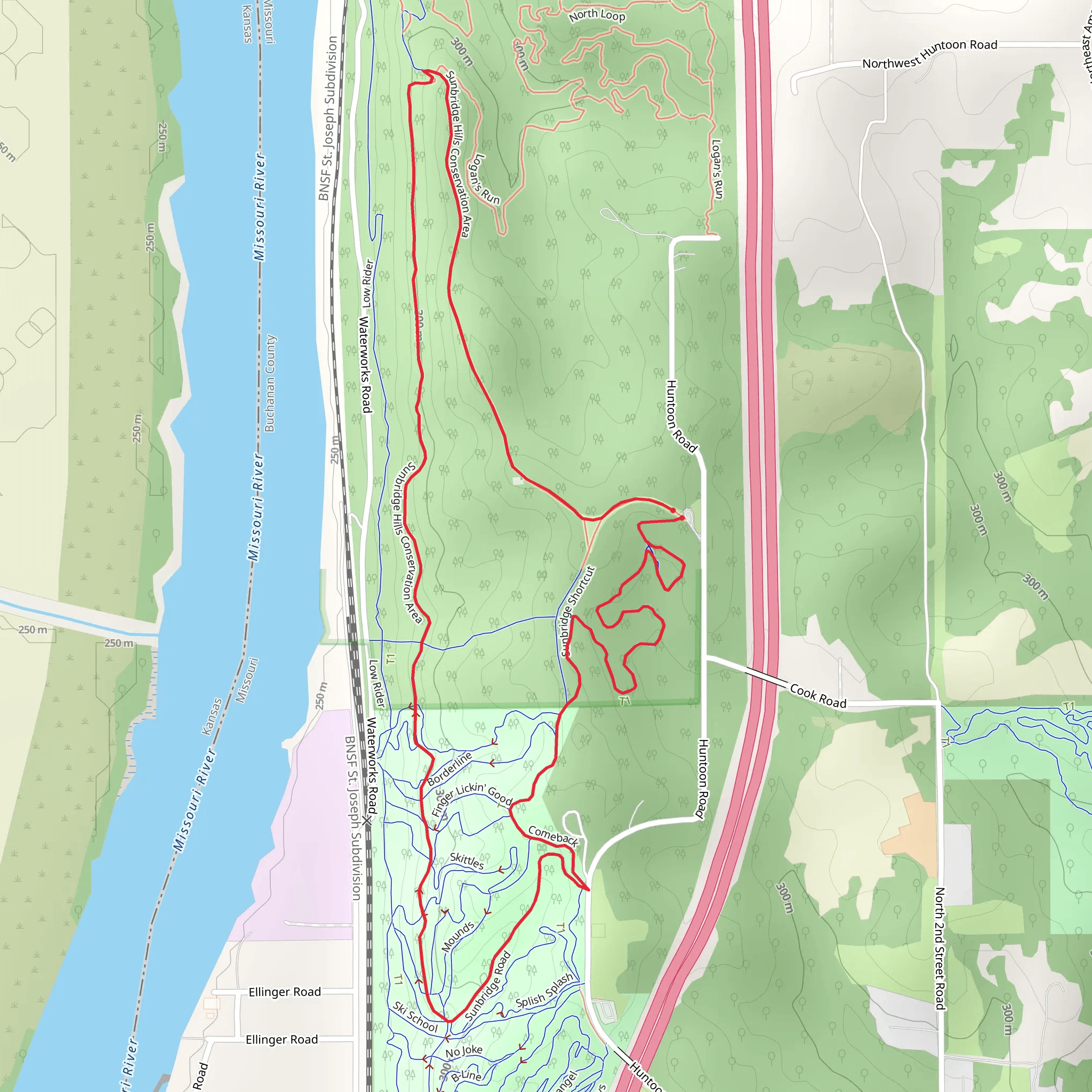 Sunbridge Hills Conservation Area Loop mobile static map