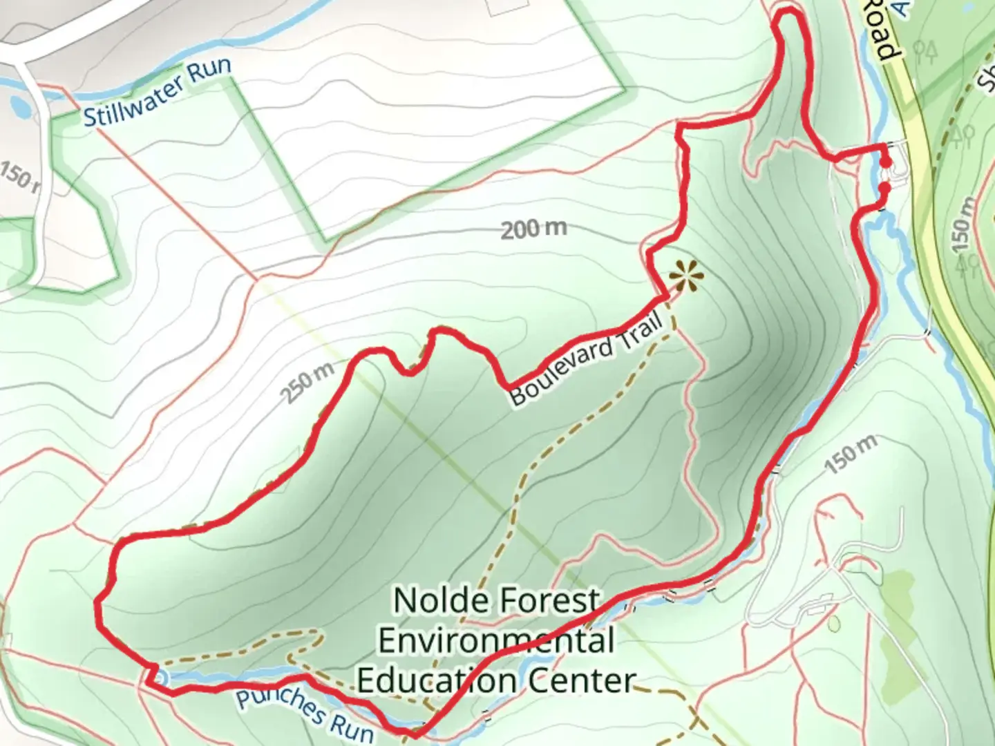 An image depicting the trail Boulevard Trail and its surrounding area.