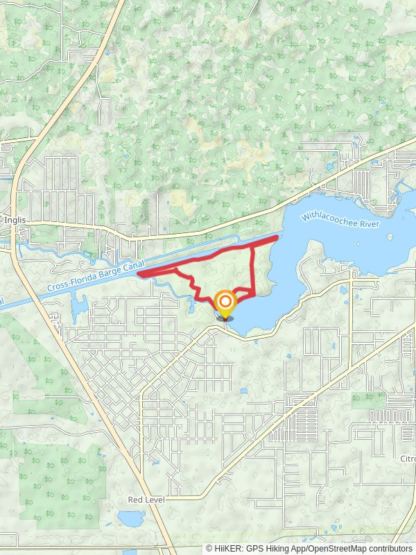 Inglis Island Recreation Area Loop mobile static map