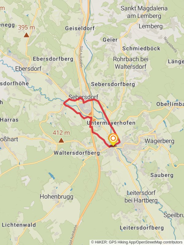 Bad Waltersdorf Winter Loop Hike mobile static map