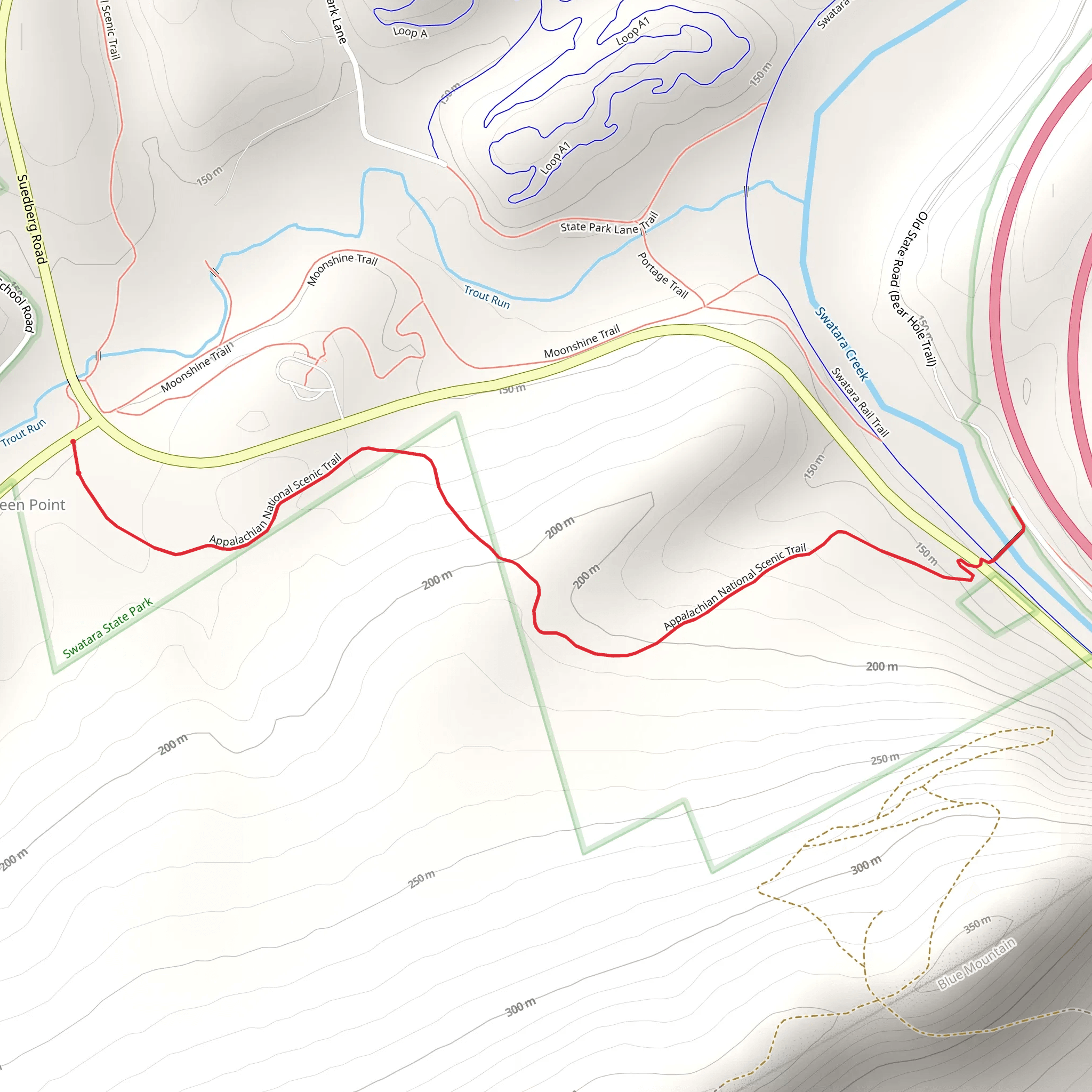 Green Point via Appalachian Trail mobile static map