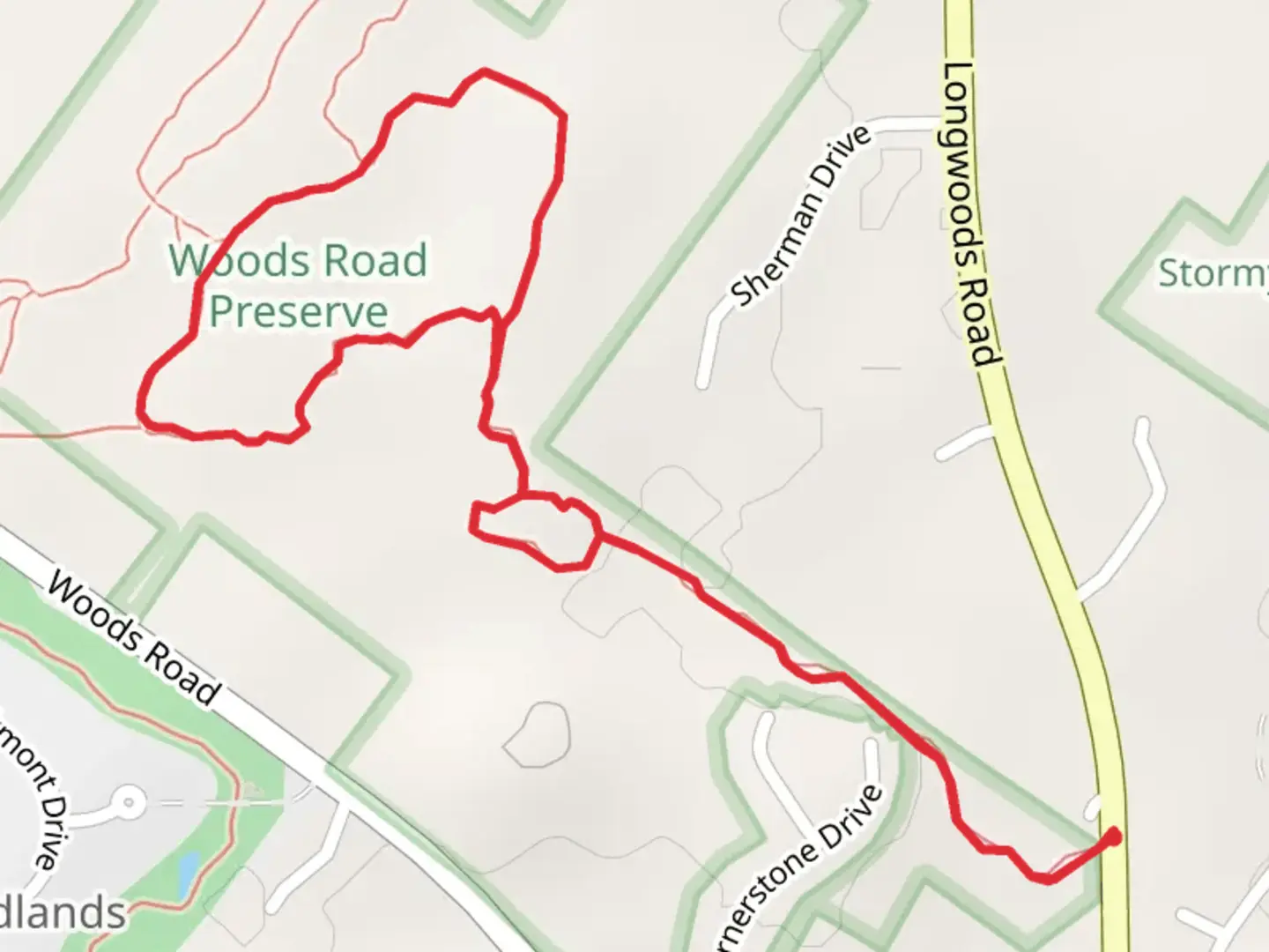 An image depicting the trail Turkey Trail, White Trail and Serenity Ridge Trail Loop and its surrounding area.