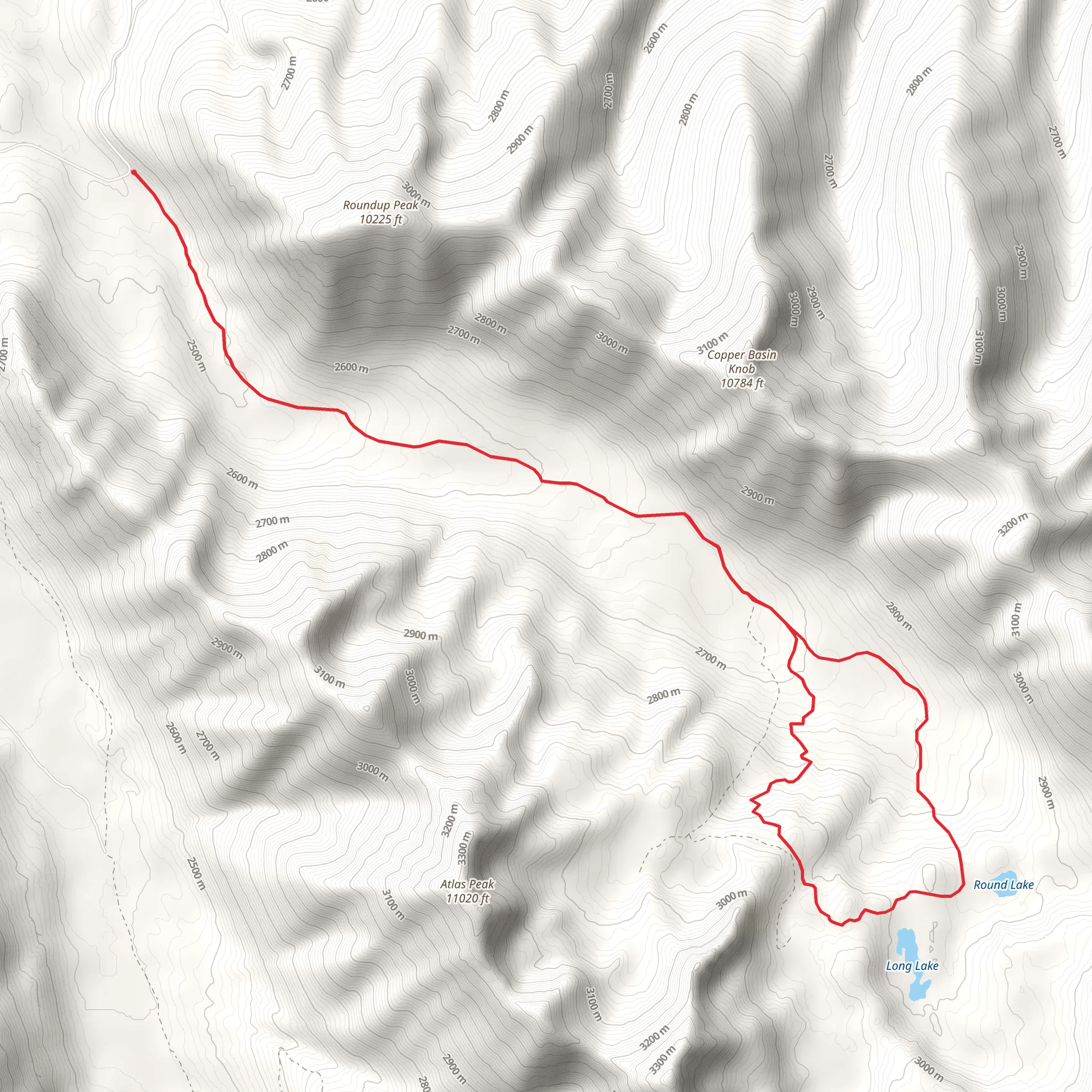 Long Lake Creek Canyon Camping Loop mobile static map
