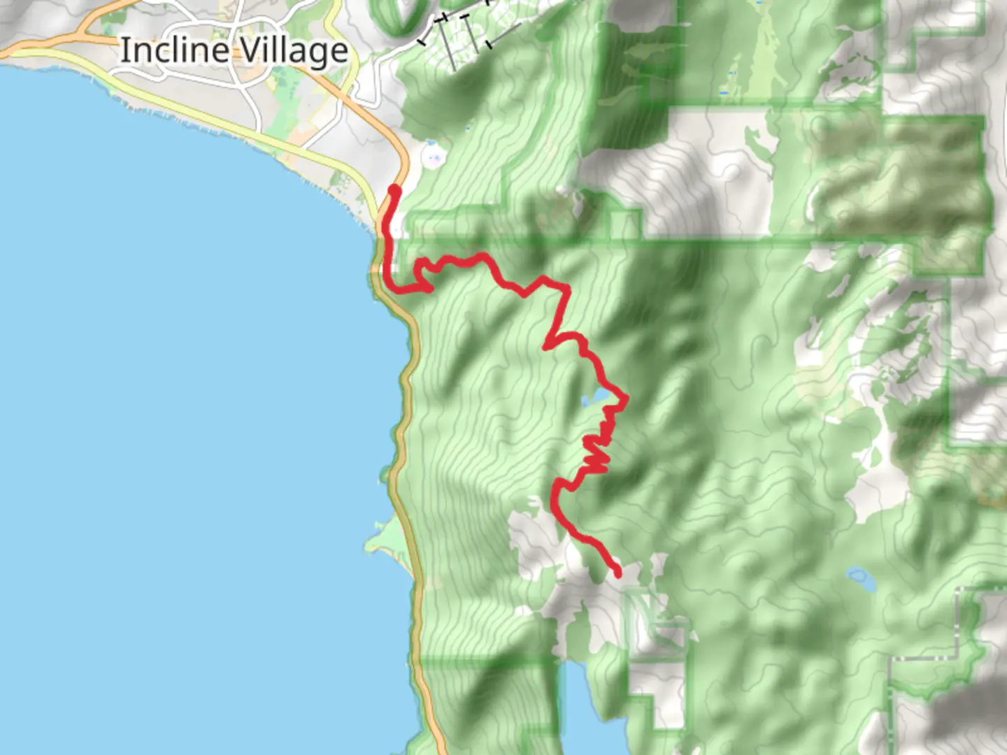 An image depicting the trail Twin Lakes and Tahoe Rim Trail - Tahoe Boulevard and its surrounding area.