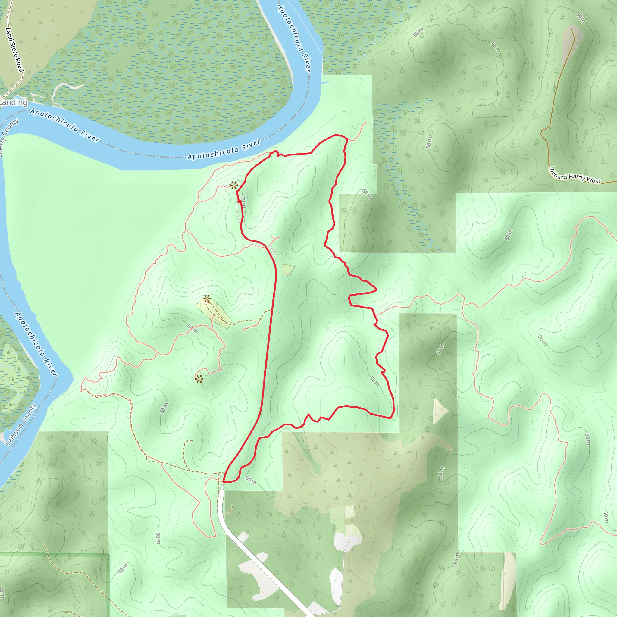 Gregory and Torreya Loop Trail mobile static map