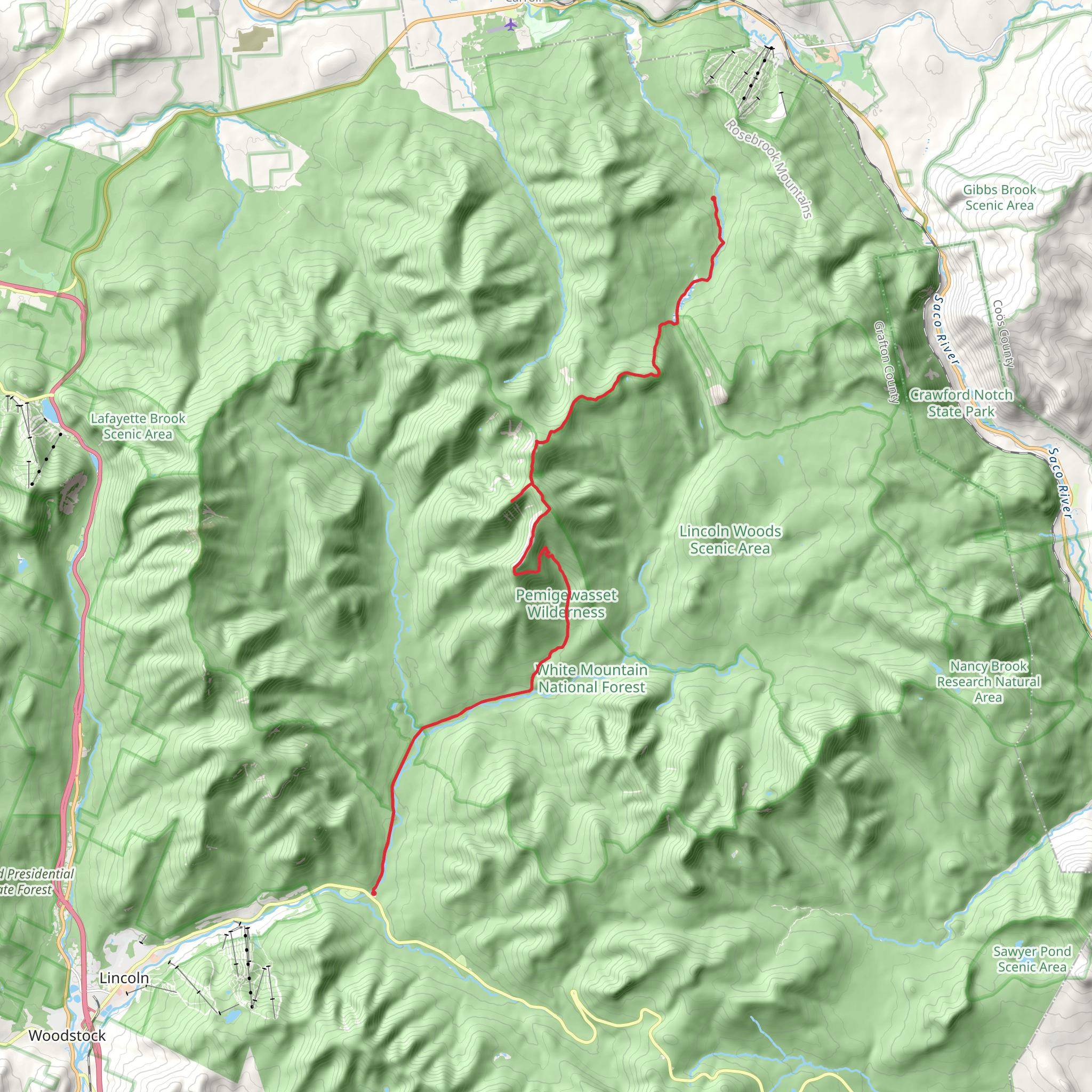 Bonds Traverse Trail mobile static map