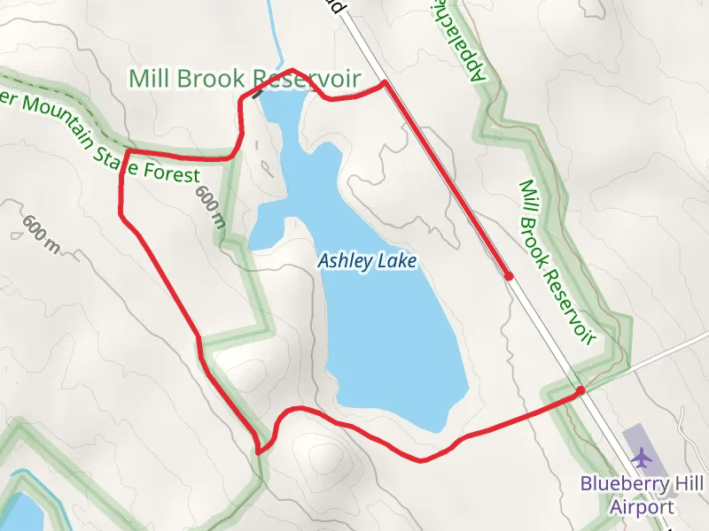 Ashley Lake Loop mobile static map