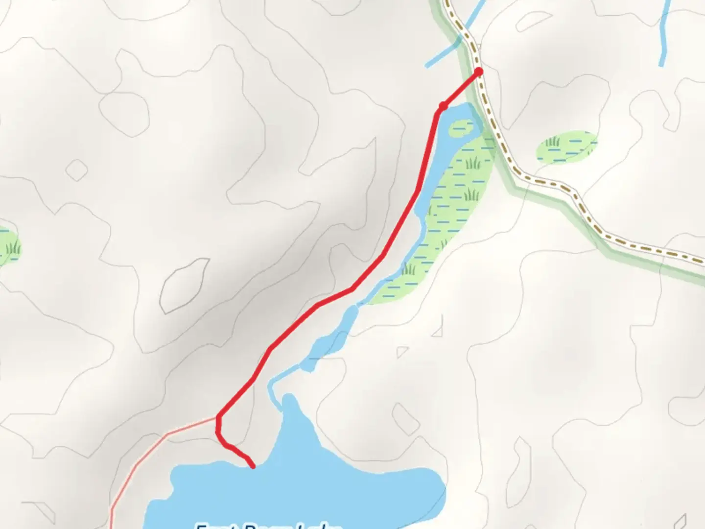 An image depicting the trail East Bear Lake Walk and its surrounding area.