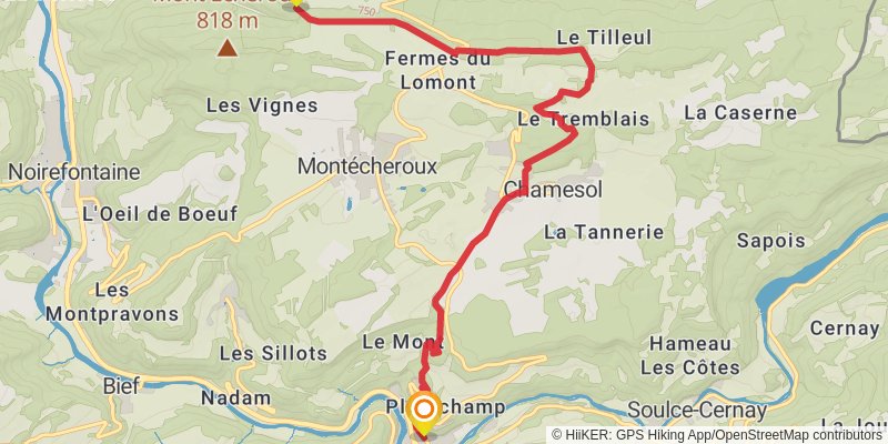GR 509 - GTJ la Grande Traversée du Jura stage 2 Map