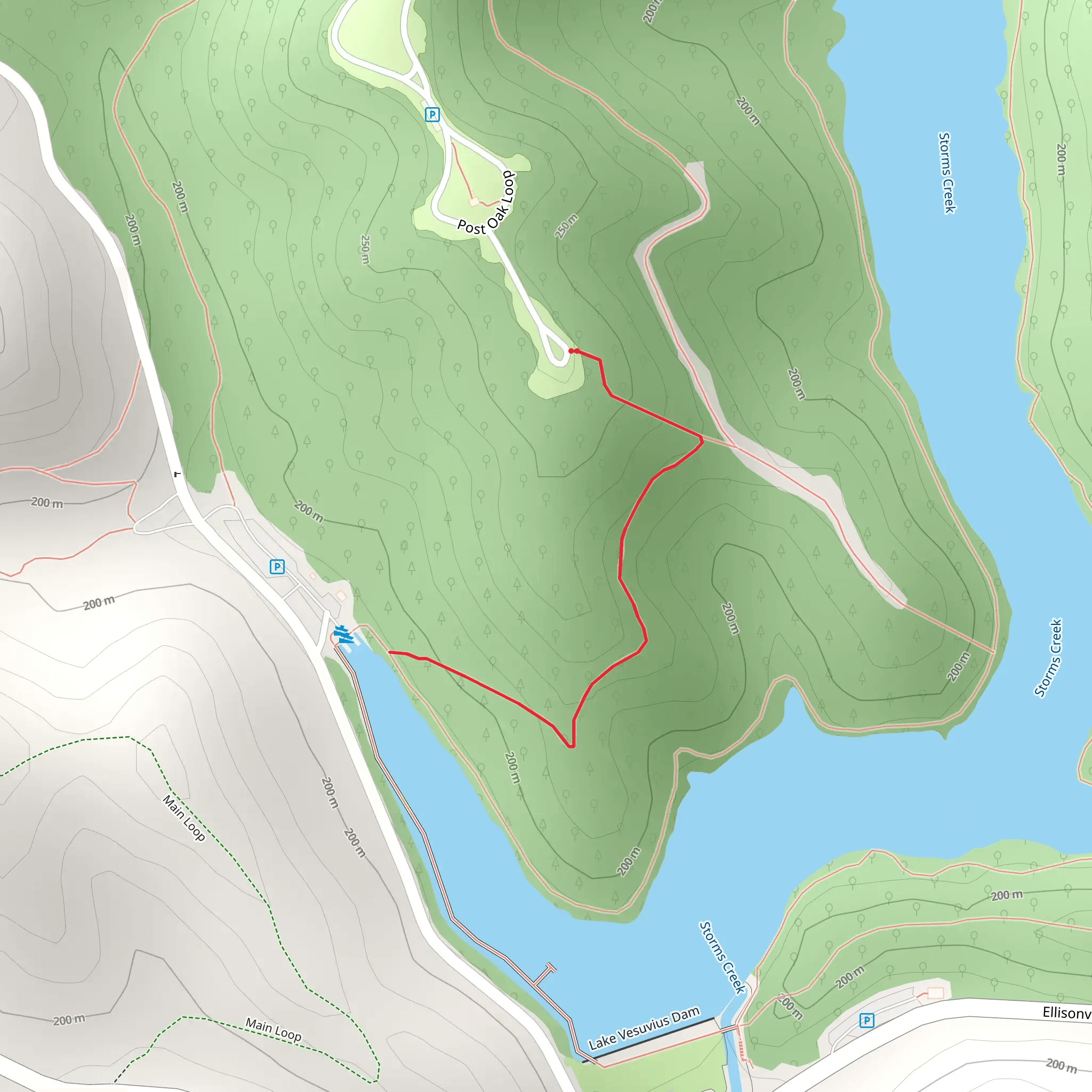 Scarlet Oak Trail mobile static map