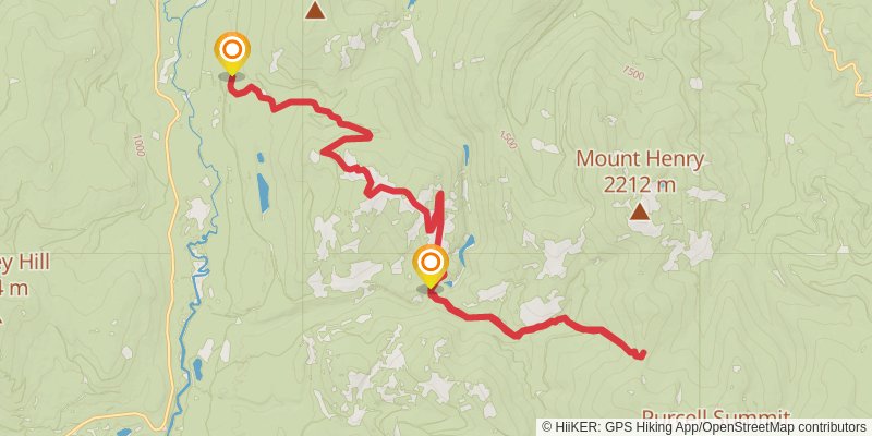 Turner Creek via Pacific Northwest Trail stage 3 Map
