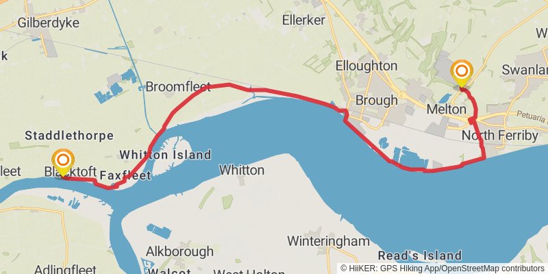 Wild Yorkshire Way stage 37 Map