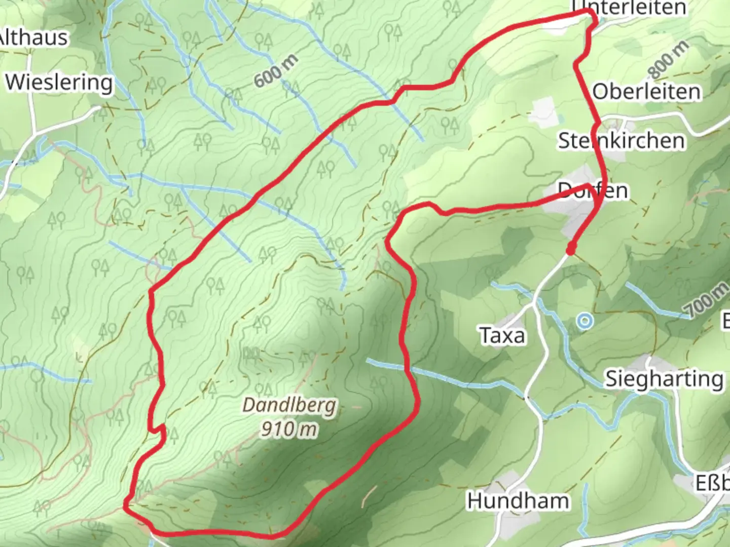 An image depicting the trail Wanderweg Samerberg and its surrounding area.