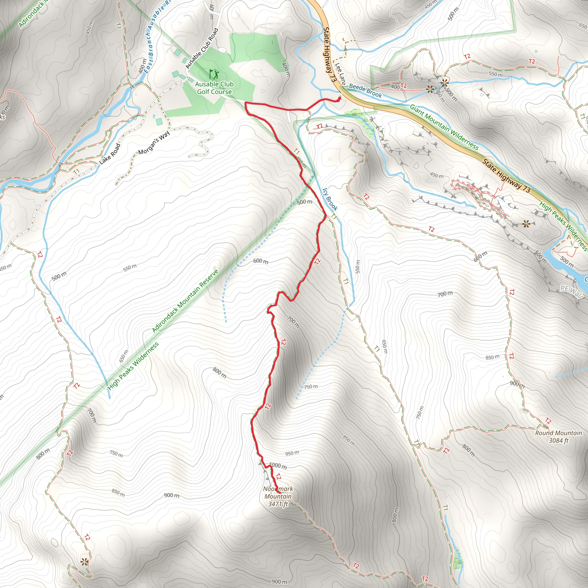 Noonmark Mountain mobile static map