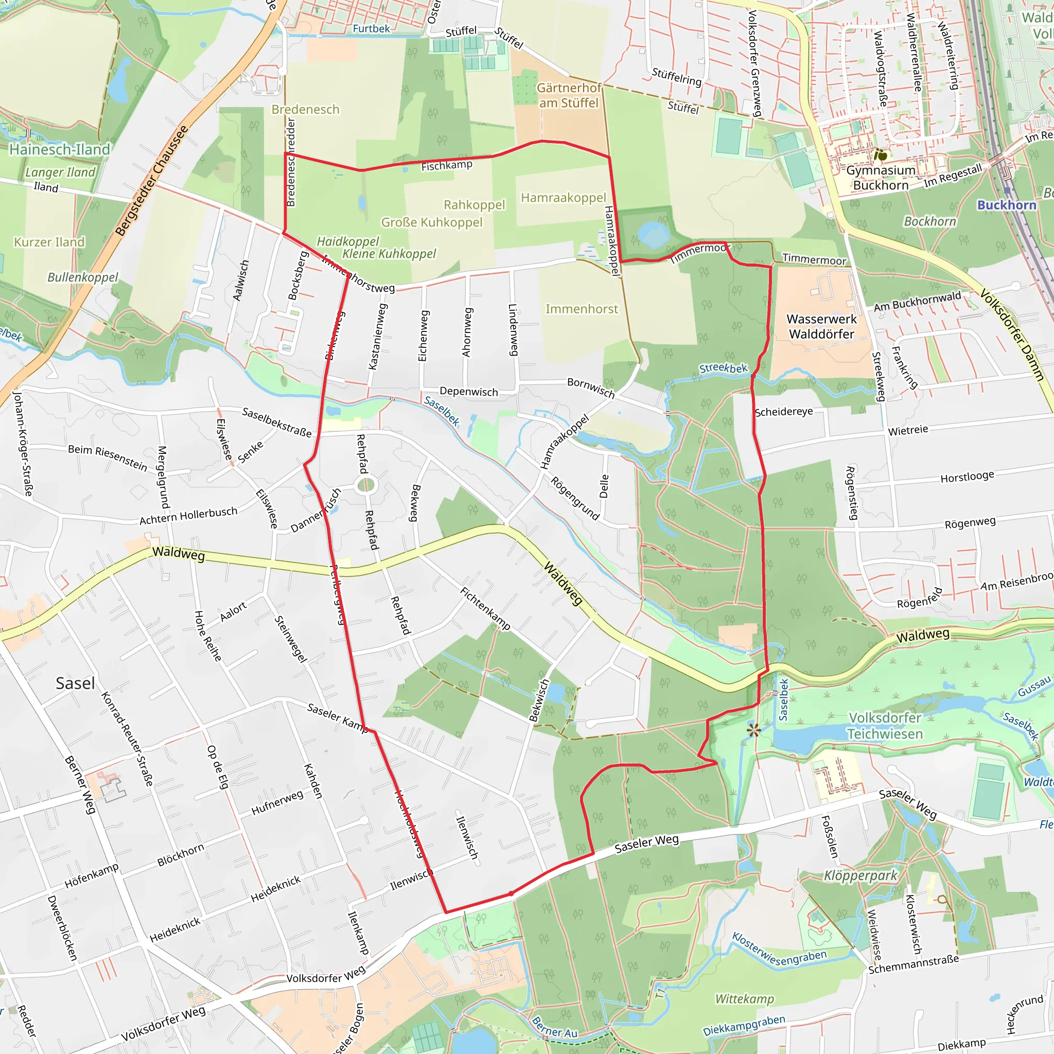 Perlbergweg and Fischkamp Loop mobile static map