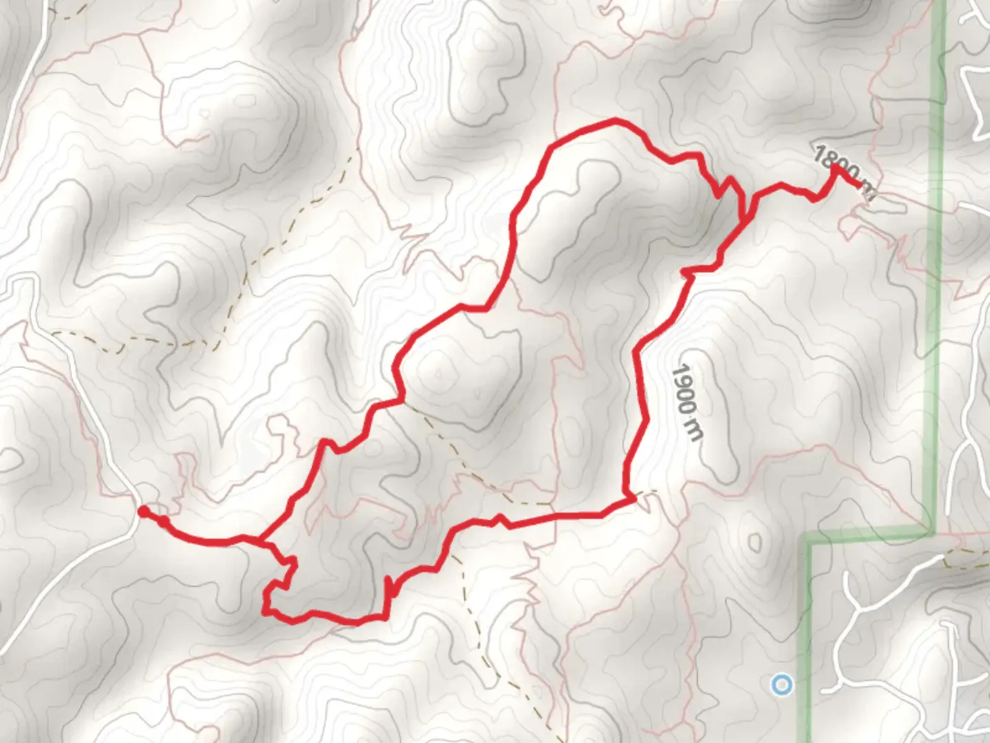 An image depicting the trail Trail 326 and Trail 321 Loop and its surrounding area.