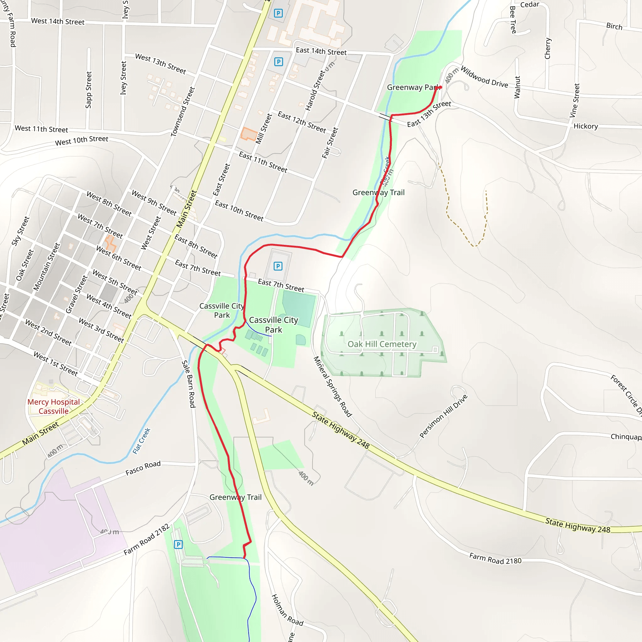 Greenway Trail - Cassville mobile static map