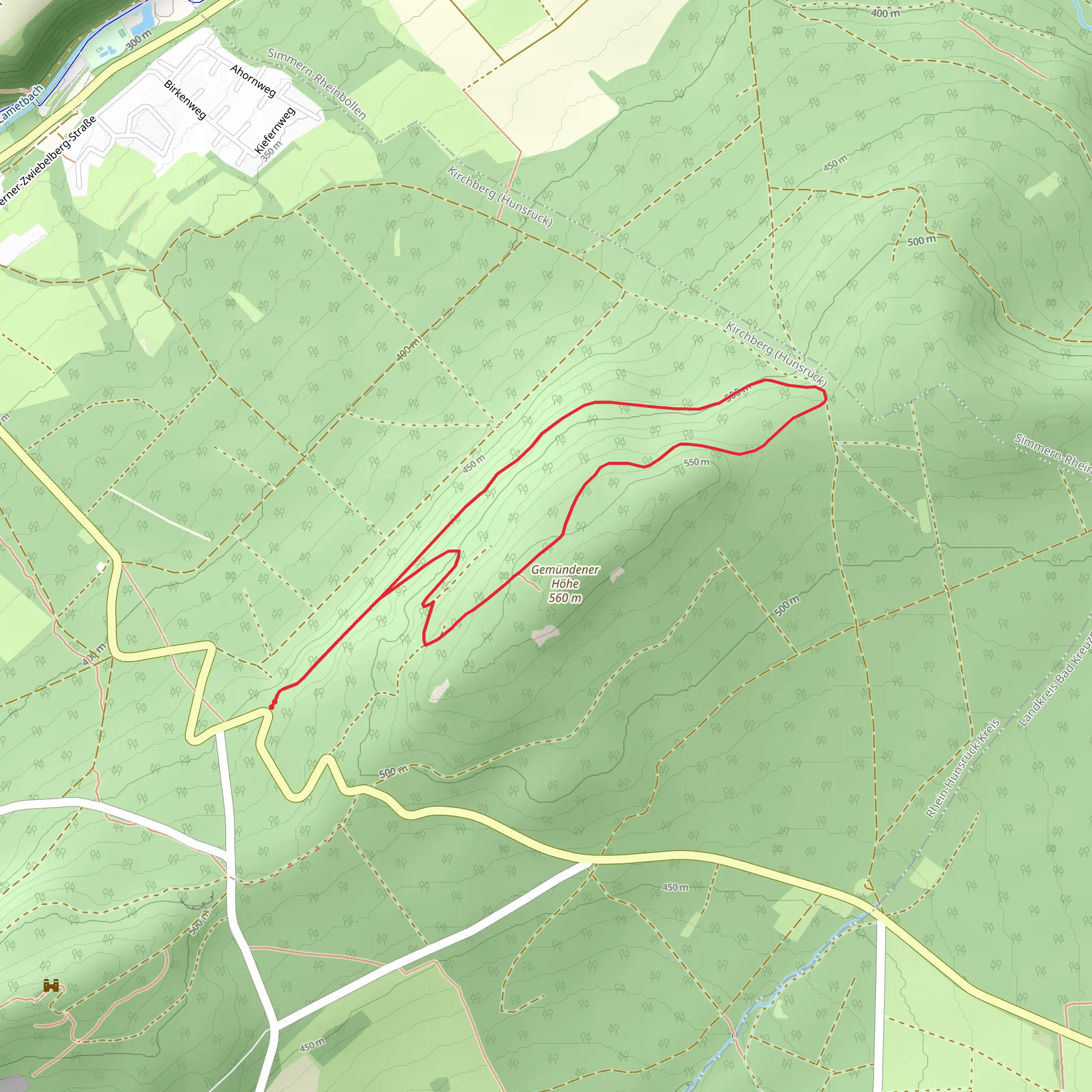 Gemündener Höhe Loop mobile static map
