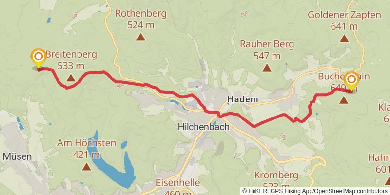 Siegerland-Höhenring alt 6 Map
