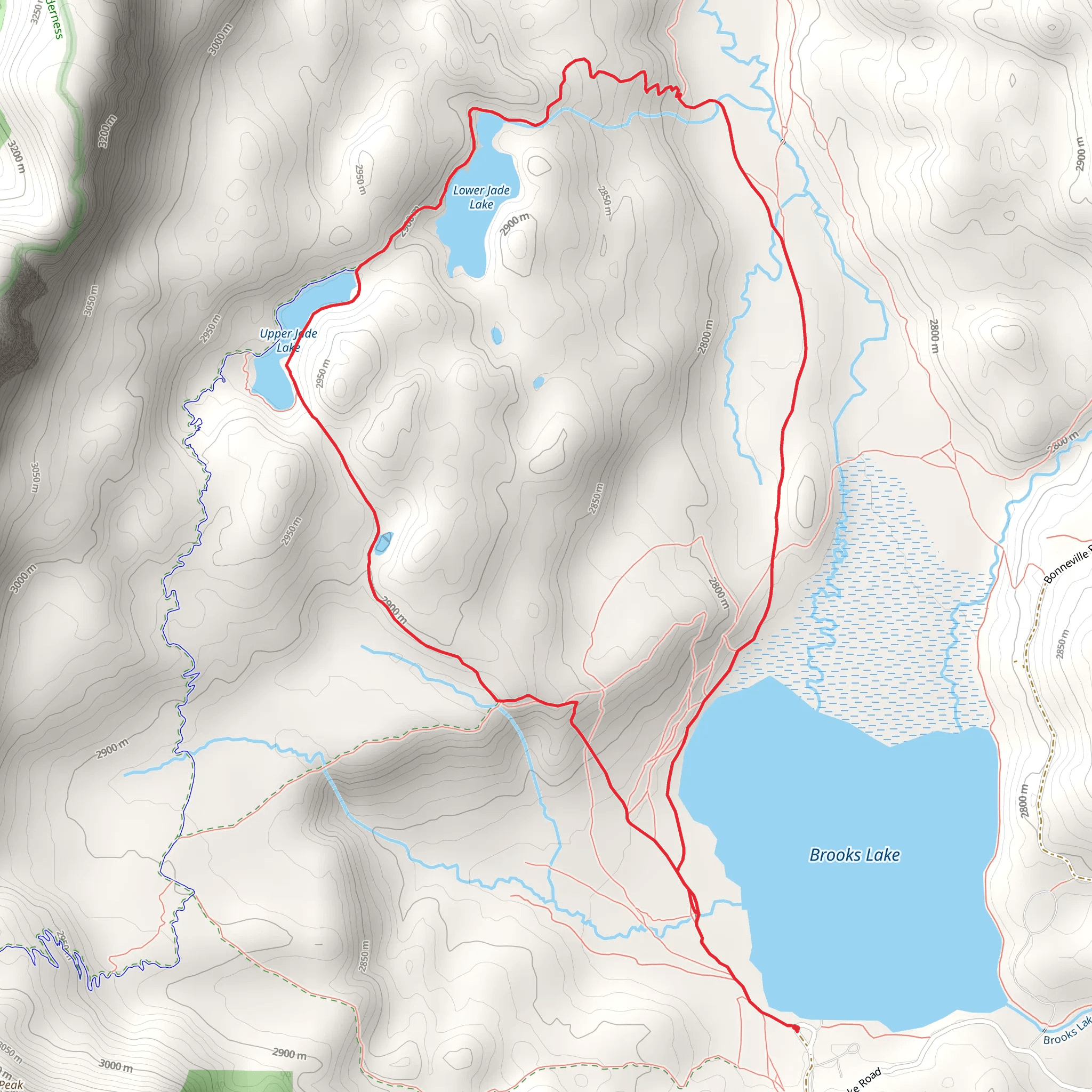 Jade Lake Trail and CDT Loop mobile static map