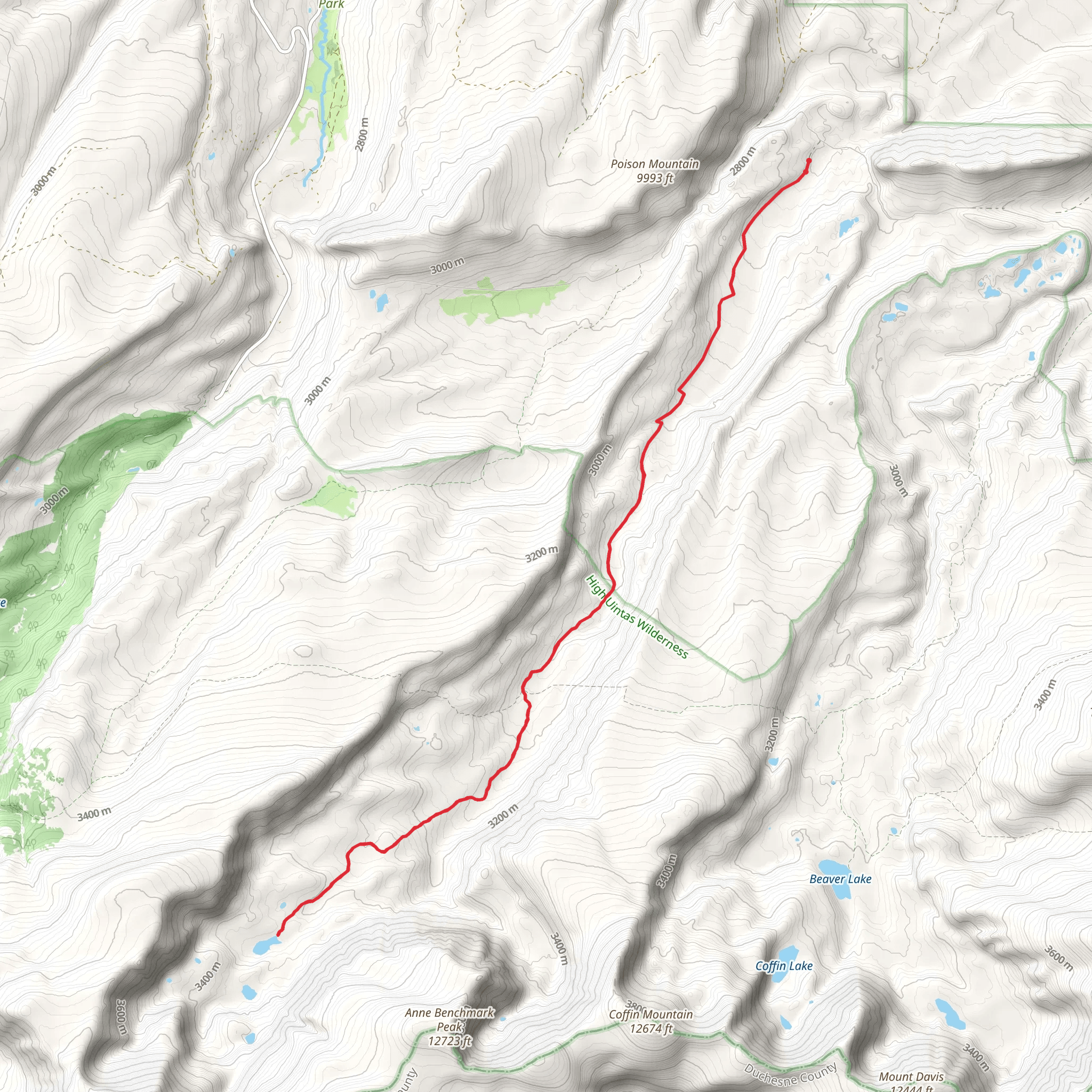 Gilbert Lake via West Fork Beaver Trail mobile static map