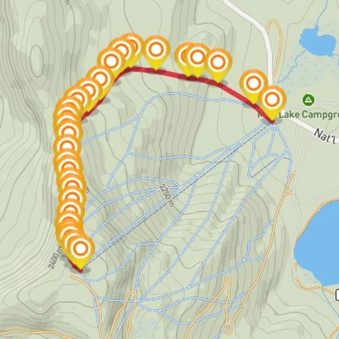 An image depicting the trail Ski- Broadway and its surrounding area.