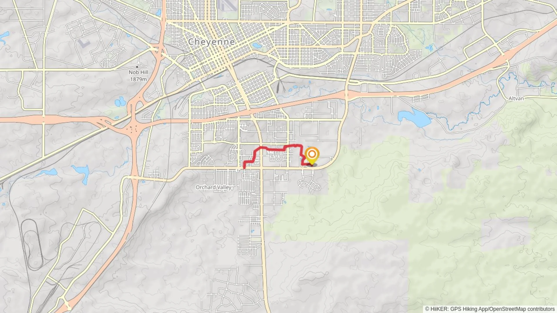 An image depicting the trail Allison Draw Greenway and its surrounding area.