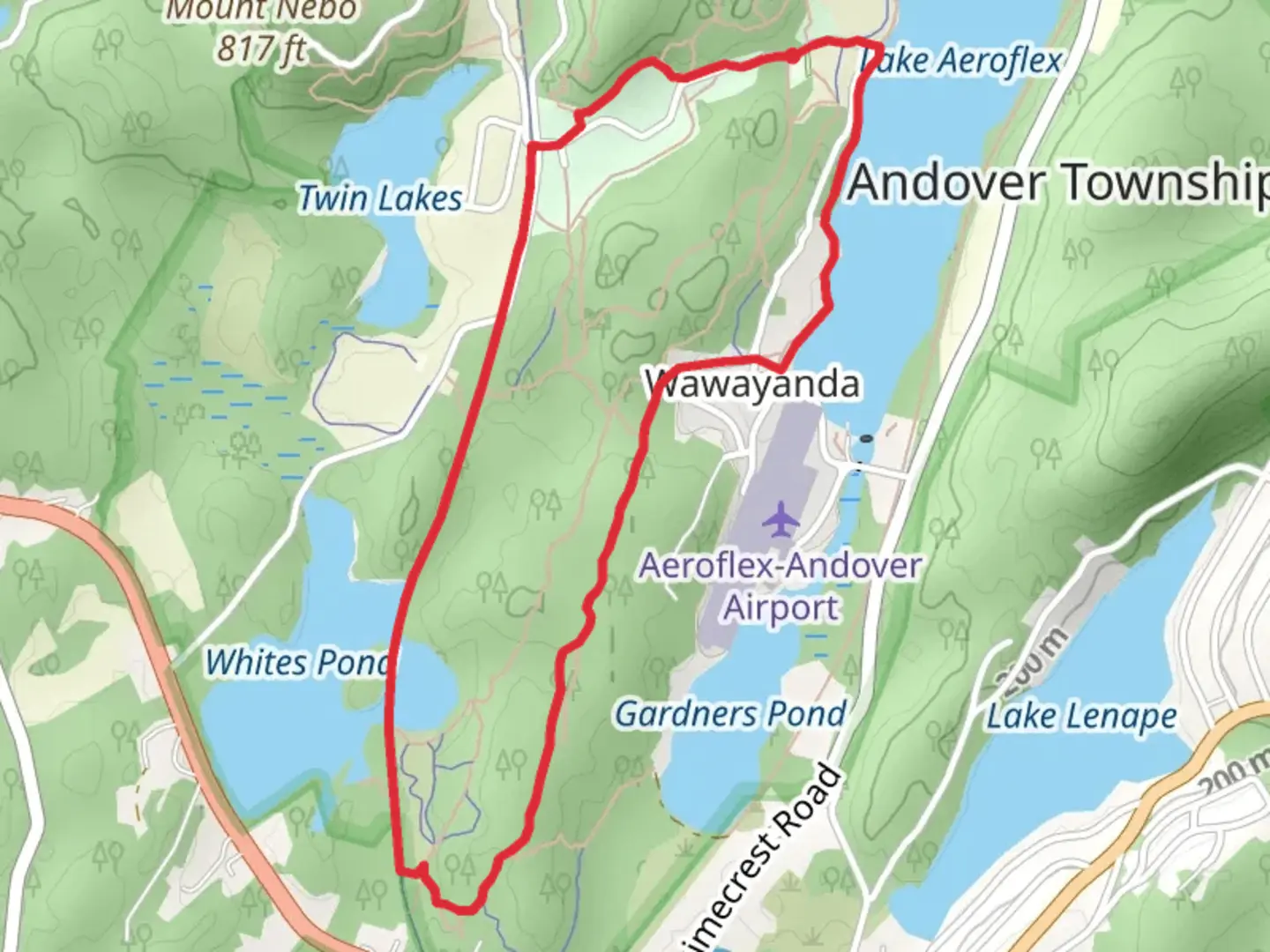 An image depicting the trail Andover Junction and Sussex Branch Loop Trail and its surrounding area.