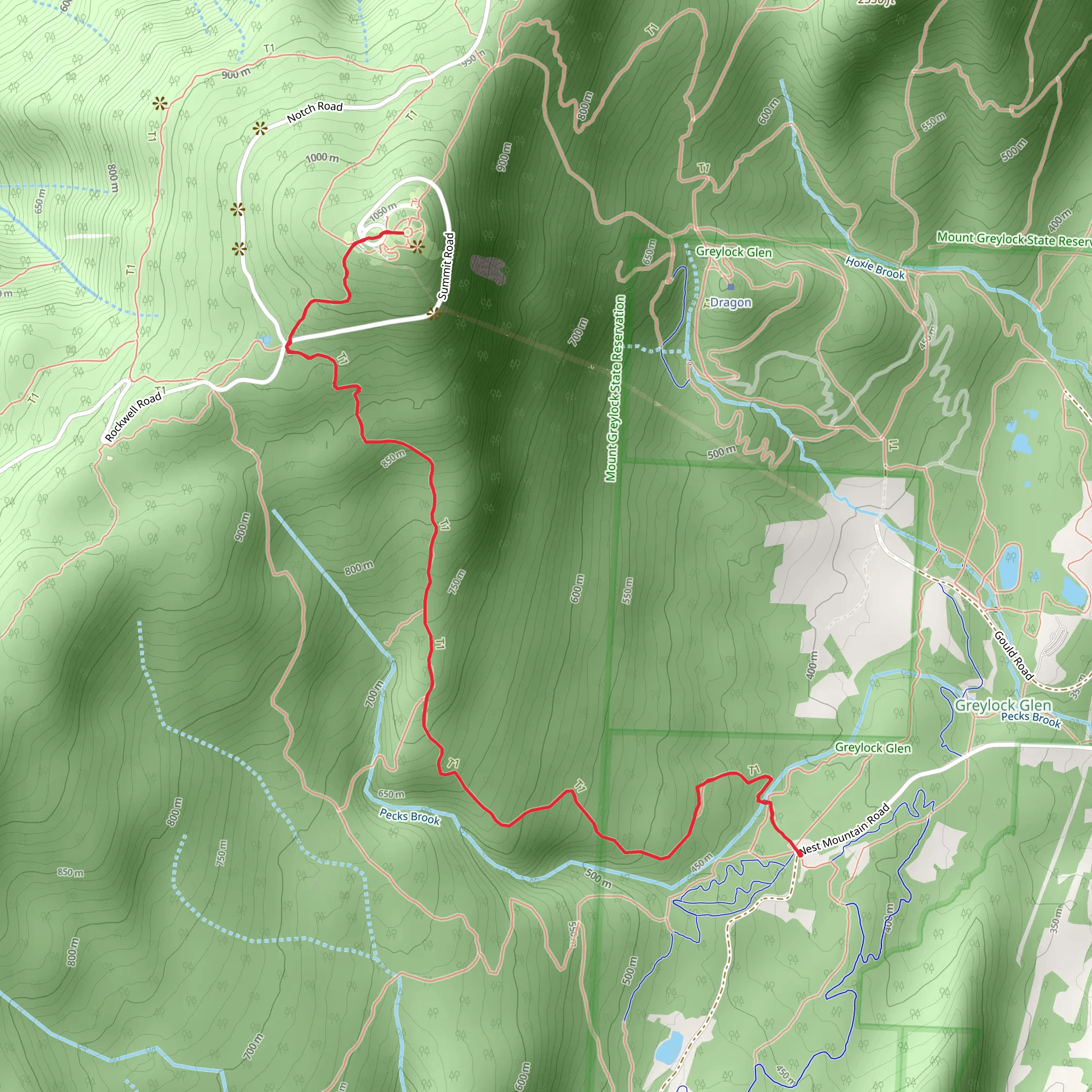 Mount Greylock from West Mountain Road mobile static map