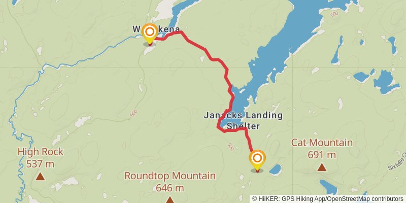 Cranberry Lake 50 alt 1 Map